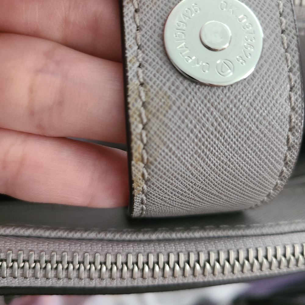 Michael Kors Sutton Saffiano Leather Satchel Grey Large - Picture 6 of 12